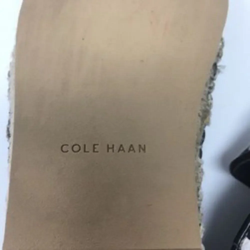 Cole Haan Black Floral Embroidered Lace Espadrille